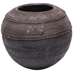 Nupe Carved Water Vessel