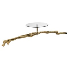Soporte para tartas Nuphar: Vajilla Ecológica de Latón Pulido con Natural Elegance