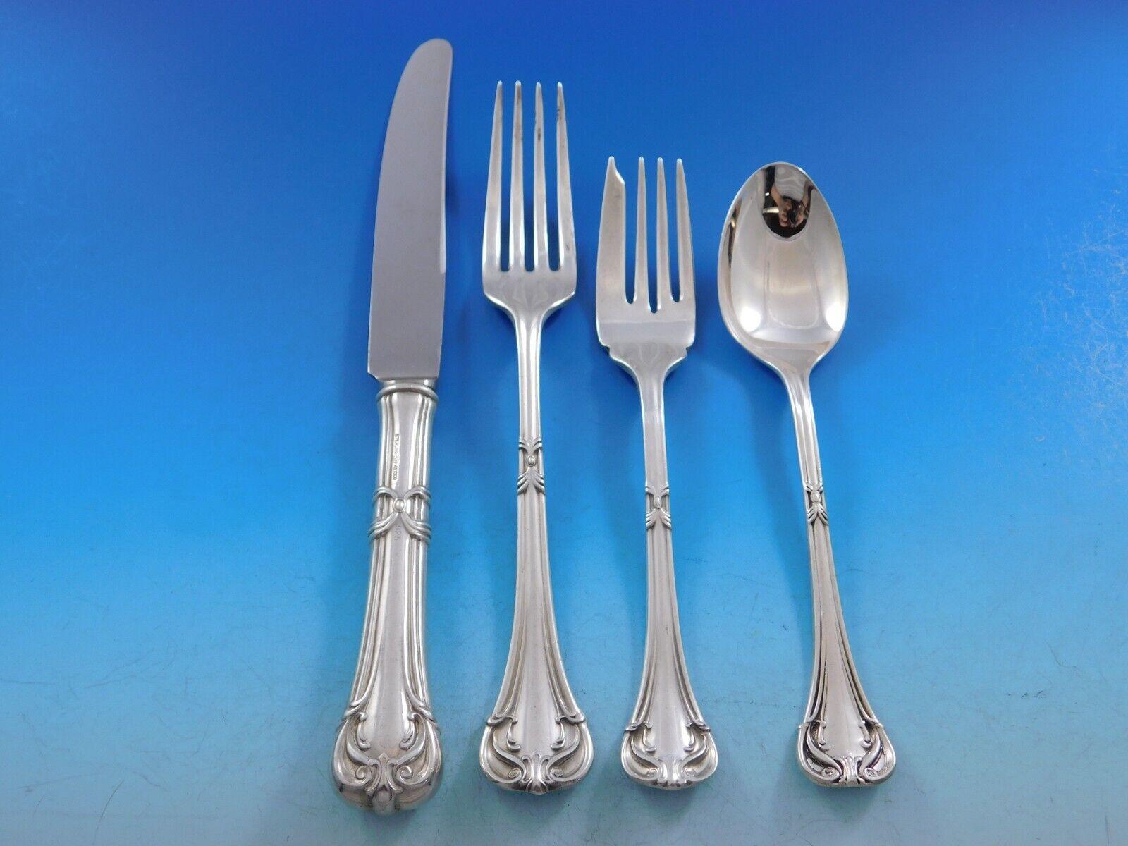 Nupical by Pesa Mexican Sterling Silver Flatware Set for 4 Service 40 Pieces In Excellent Condition For Sale In Big Bend, WI