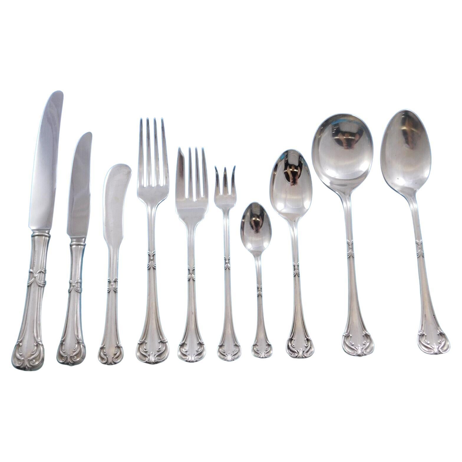 Nupical by Pesa Mexican Sterling Silver Flatware Set for 4 Service 40 Pieces For Sale