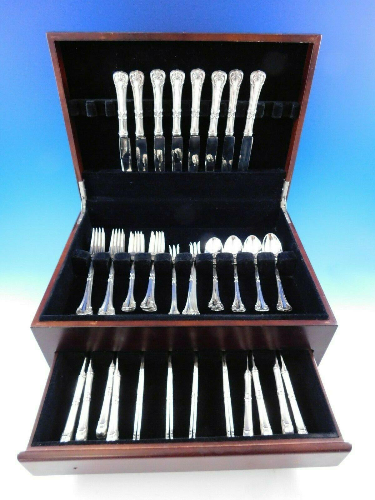Nupical by Pesa Mexican sterling silver flatware set, 56 pieces. This set includes:

8 knives, 8 3/4