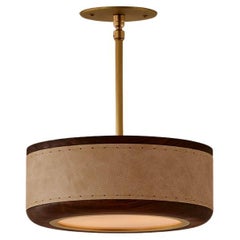 Nura Ceiling Fixture - 12" - Au Lait Leather