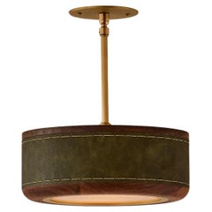 Nura Ceiling Fixture - 12" - Juniper Leather