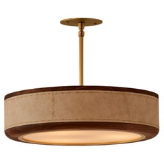 Nura Ceiling Fixture - 18" - Au Lait Leather