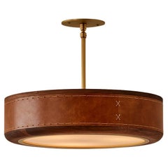 Nura Ceiling Fixture - 18" - Cognac Leather