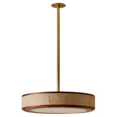 Nura Ceiling Fixture - 24" - Au Lait Leather