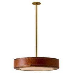 Nura Ceiling Fixture - 24" - Cognac Leather