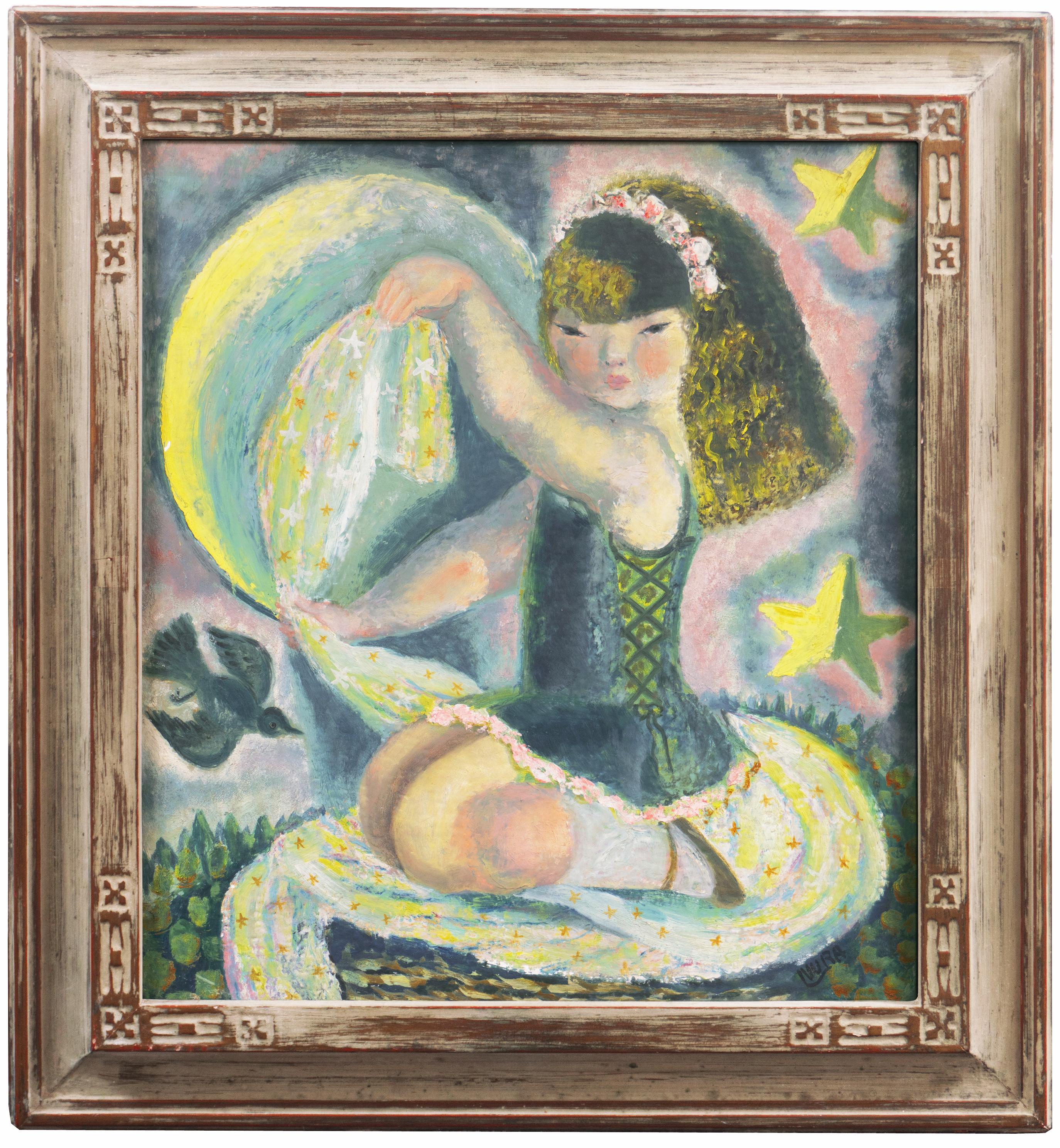 'Starlight Blanket', Paris, Salon d'Automne, New York, ASL, Corcoran, PAFA - Painting by Nura Ulreich
