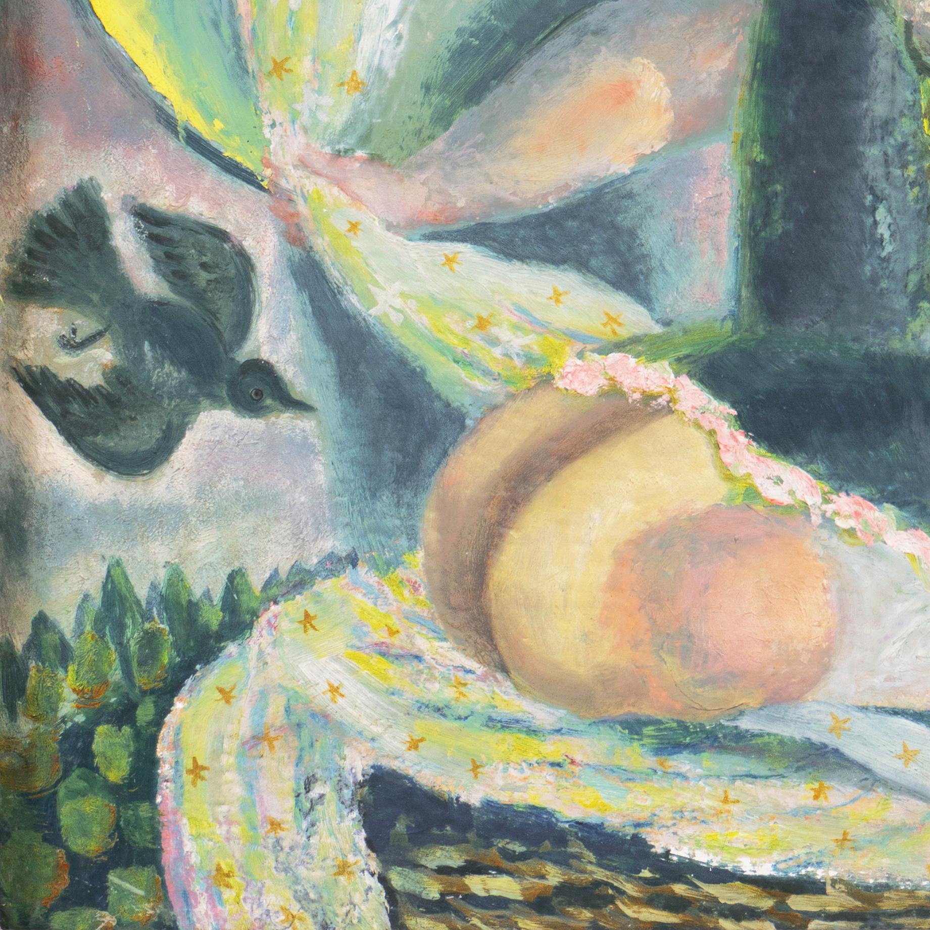 'Starlight Blanket', Paris, Salon d'Automne, New York, ASL, Corcoran, PAFA - Art Deco Painting by Nura Ulreich