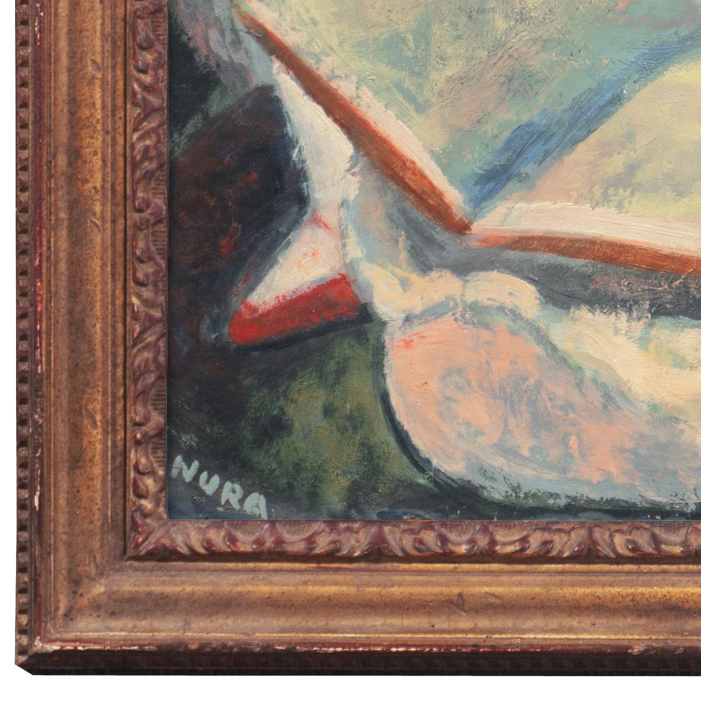 'Story Time', Paris, Salon d'Automne,  New York, ASL, Corcoran, PAFA, Art Deco - Surrealist Painting by Nura Ulreich