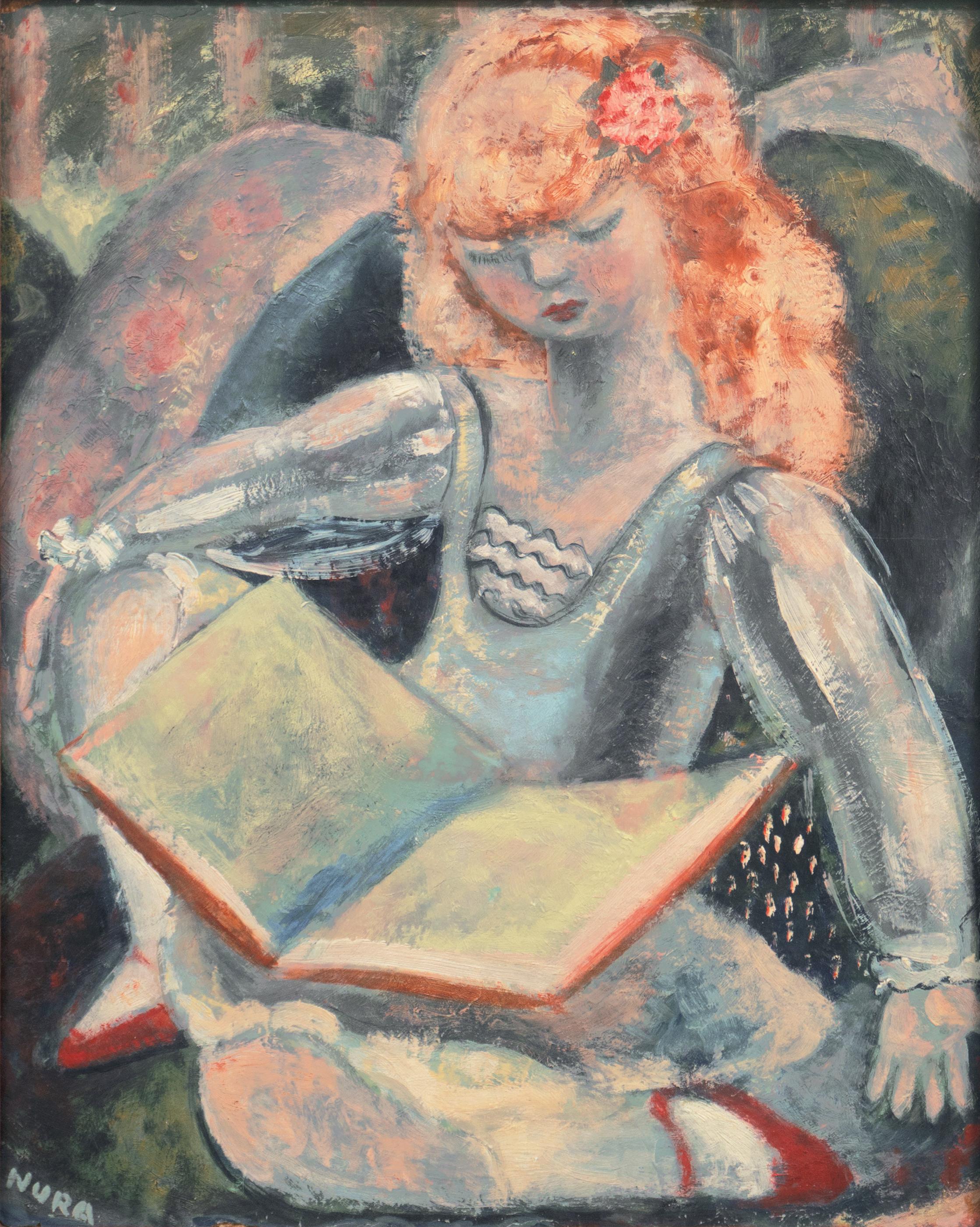 Nura Ulreich Interior Painting - 'Story Time', Paris, Salon d'Automne,  New York, ASL, Corcoran, PAFA, Art Deco