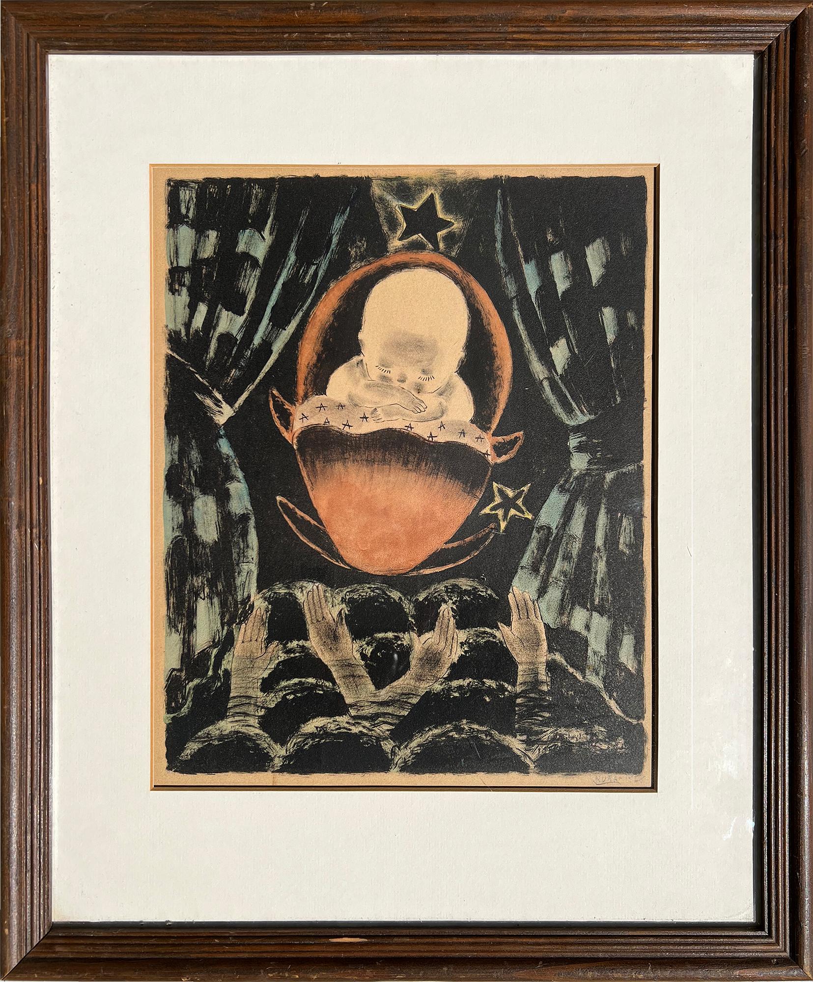 Art Deco - Surreal  Baby Among the Stars in a Theater For Sale 3