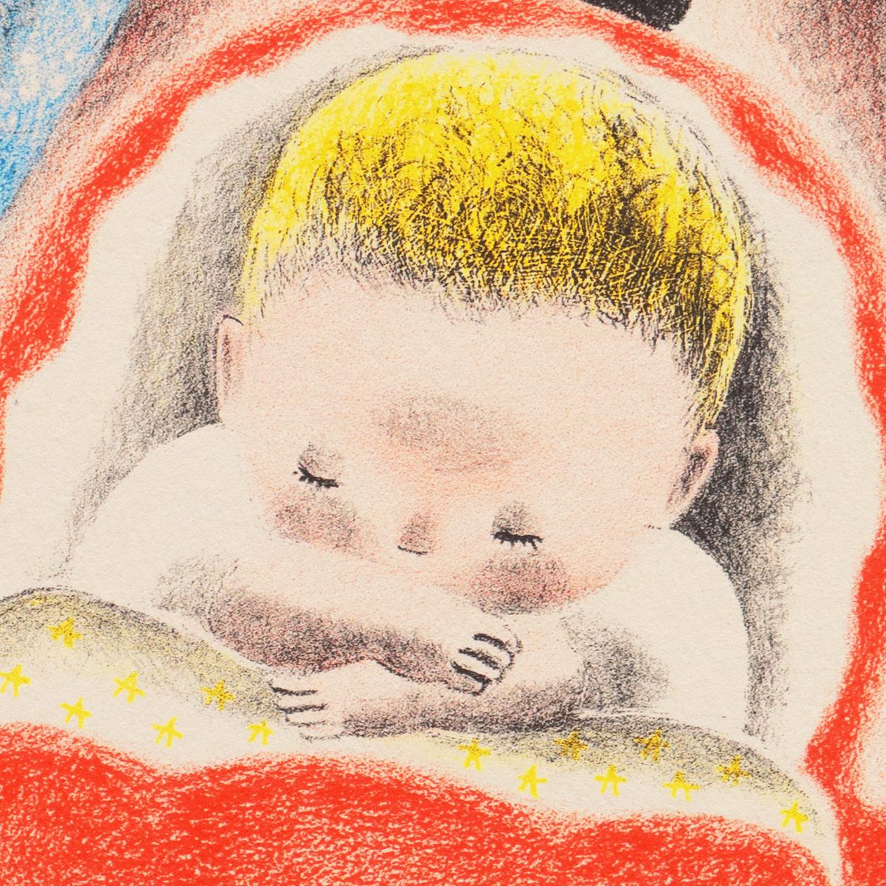 'Christopher', litografia Art Deco, artista donna, Salon d'Automne, Parigi, AIC - Figurative Print Grigio di Nura Ulreich