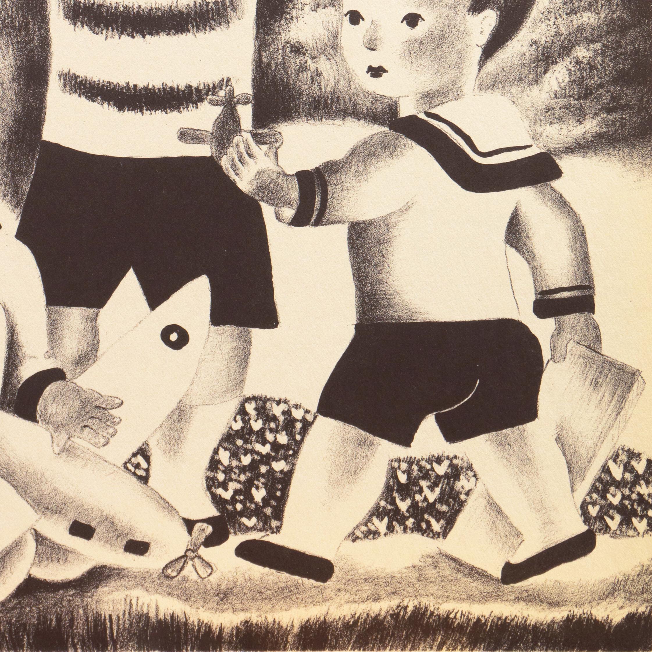 'David, Walter & Blake', Woman Artist, Art Deco, Children, Walker Art Center For Sale 2