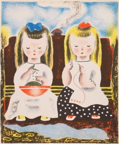 'Judy & Jessica', Art Deco Lithograph, Woman Artist, Salon d'Automne, Paris, AIC