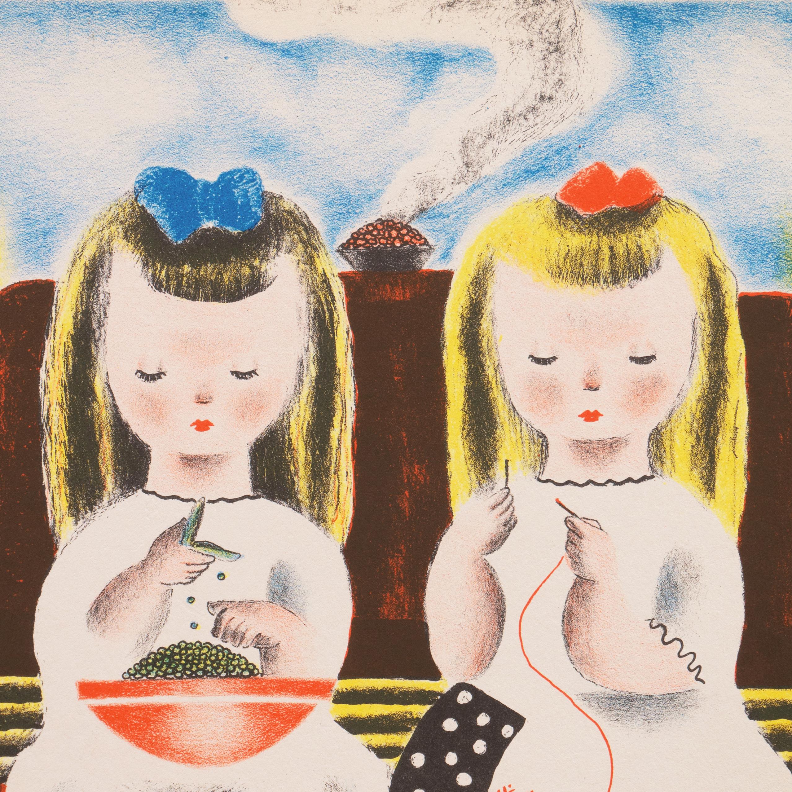 'Judy & Jessica', Art Deco Lithograph, Woman Artist, Salon d'Automne, Paris, AIC For Sale 5