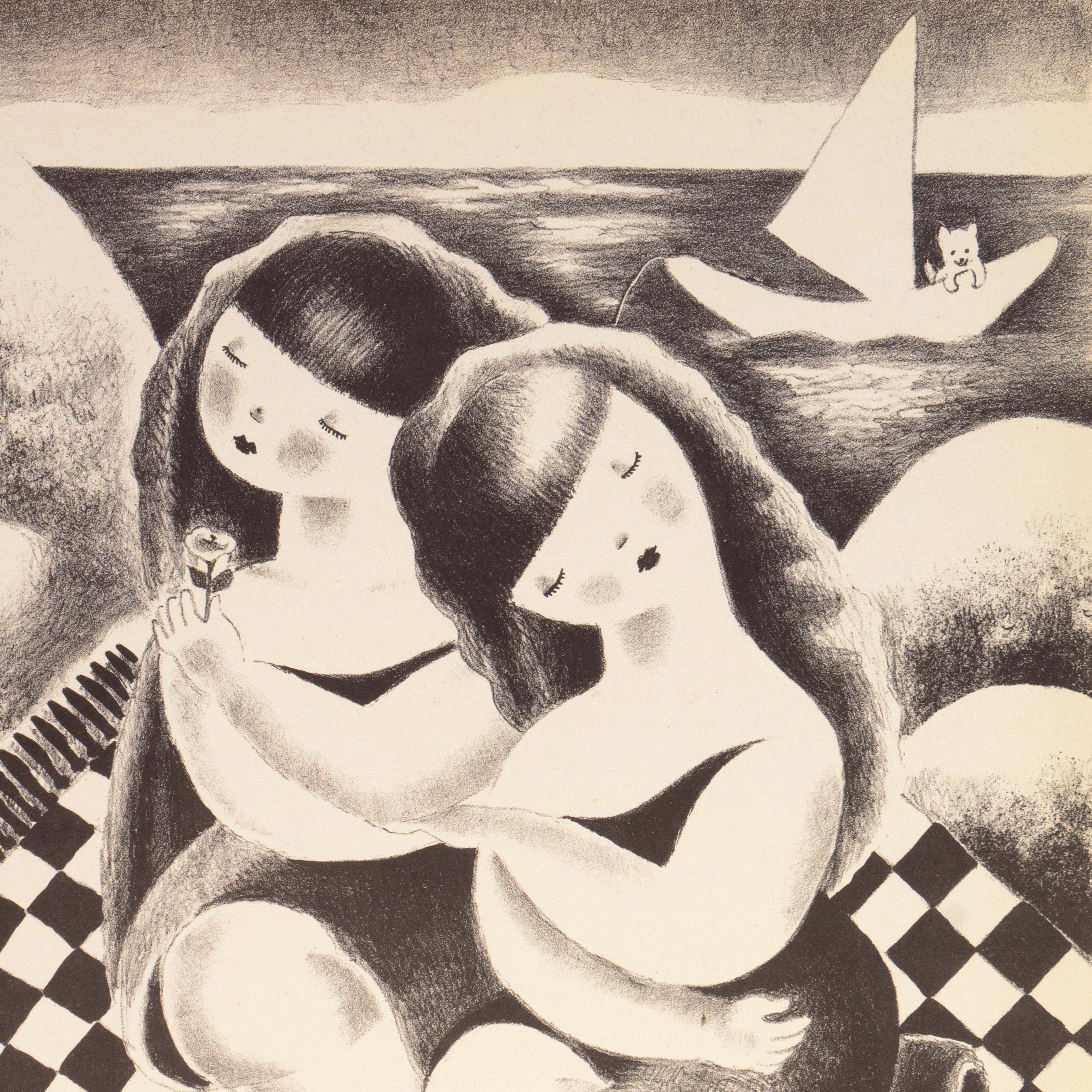 'Mimi e Bemi', Art Student's League, Salon d'Automne, Parigi, Art Deco, Surreale in vendita 2