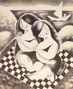 'Mimi and Bemi', Art Student's League, Salon d'Automne, Paris, Art Deco, Surreal