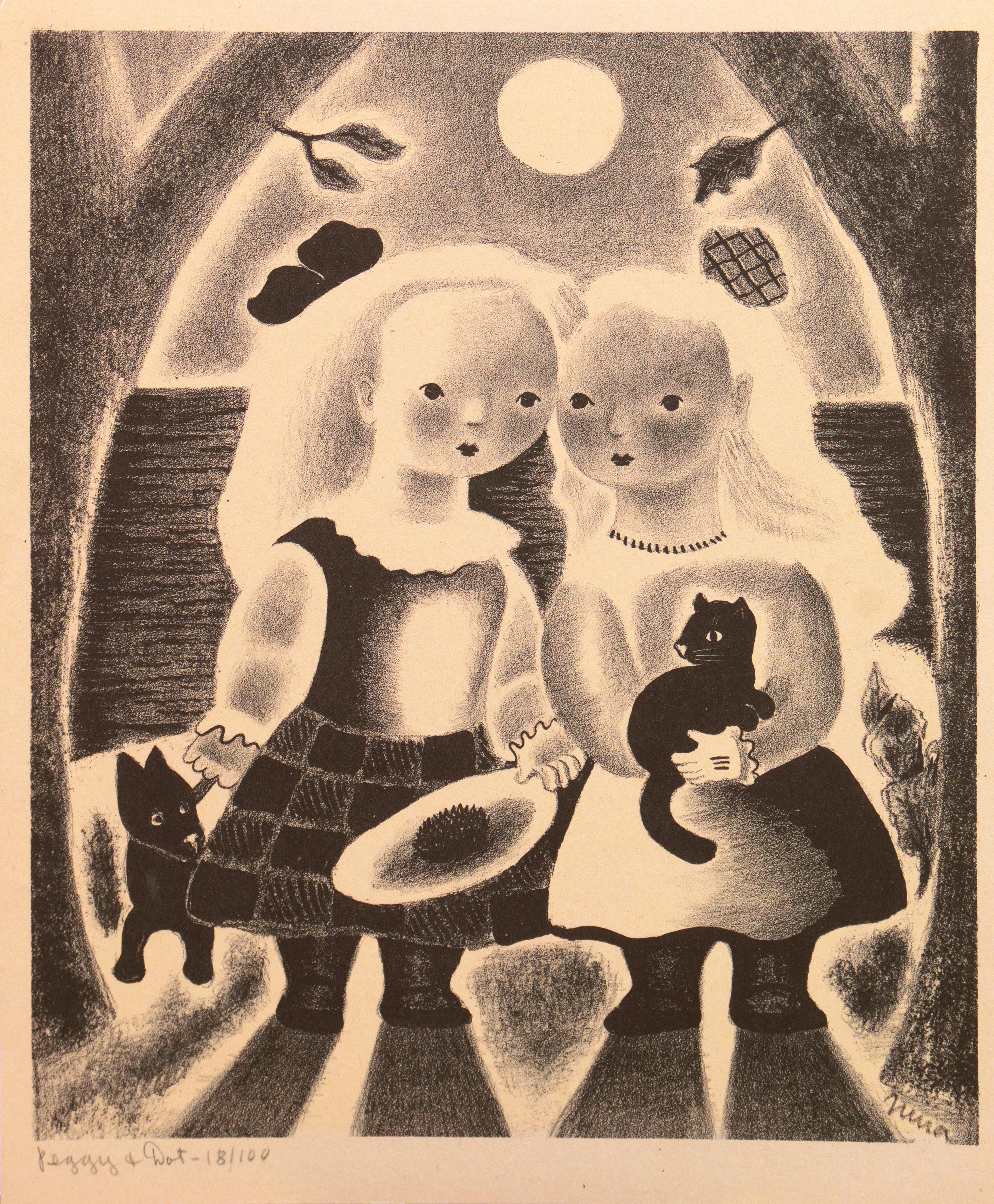 Peggy y Dot', Hermanas Art Decó, Mujer Artista, AIC, París, Salón de Otoño - Print de Nura Ulreich