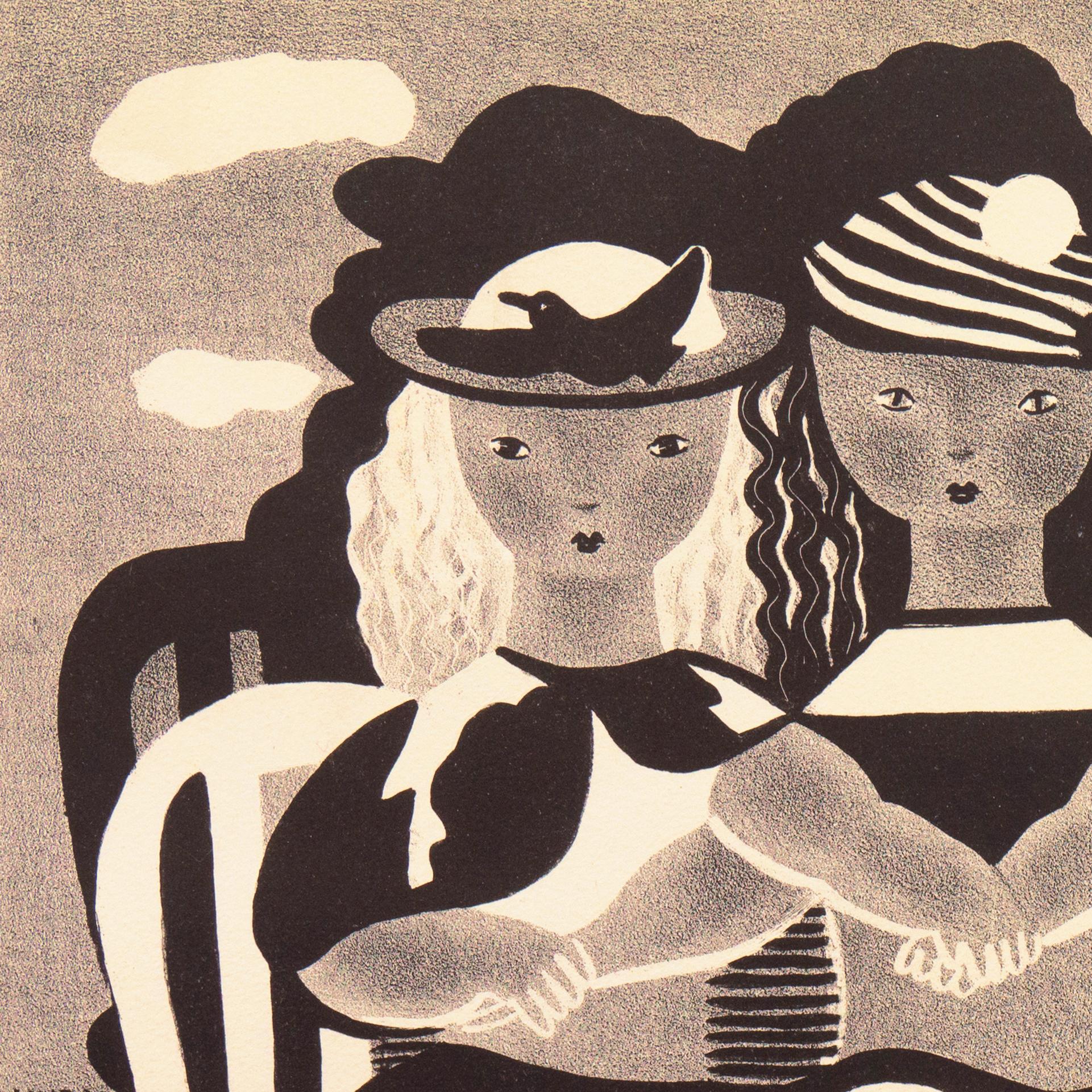 „Sisters“, Paris, Salon d'Automne, New York, Art déco, AIC, ASL, Künstlerin im Angebot 3