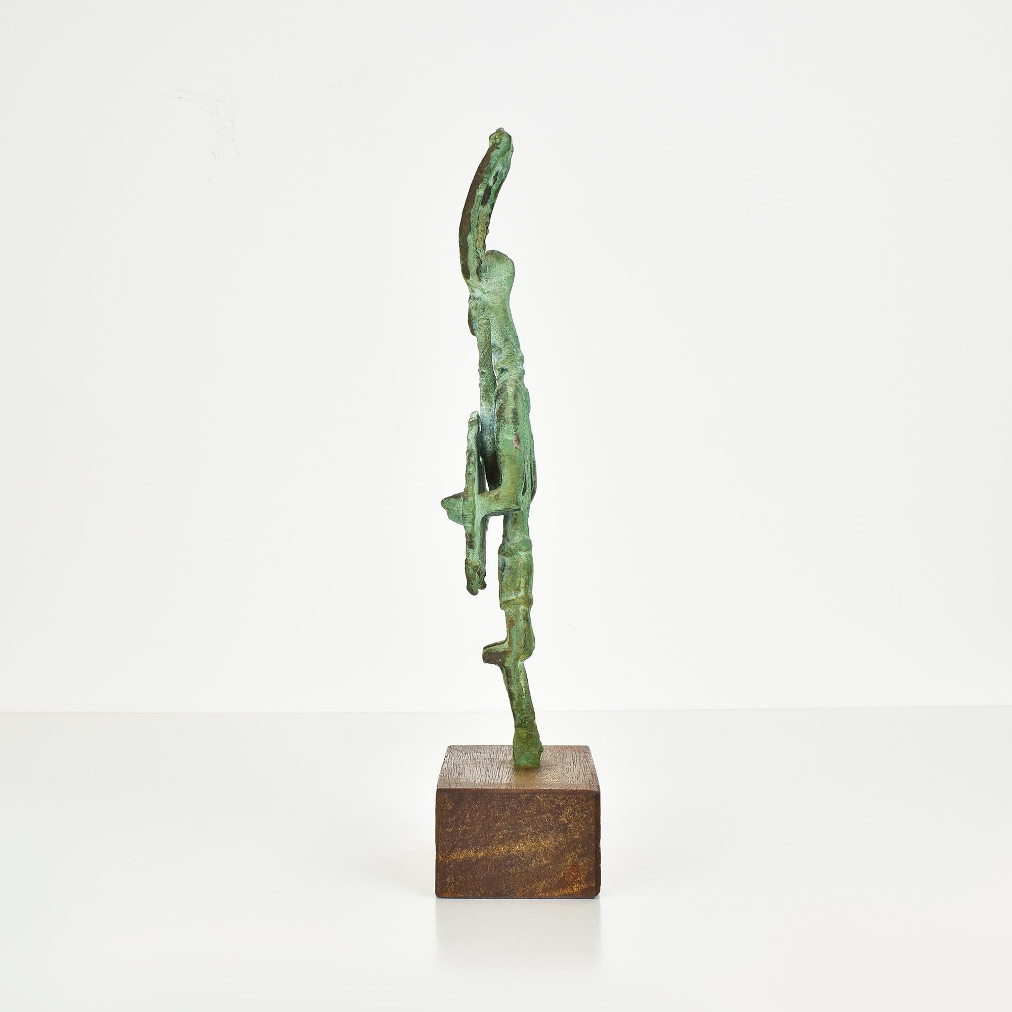 Nuragic Bronze-Kriegerfigur, Skulptur, Sardinienischer Bronzezeitalter, Bronzeskulptur, Italien 1960er Jahre (Italienisch) im Angebot