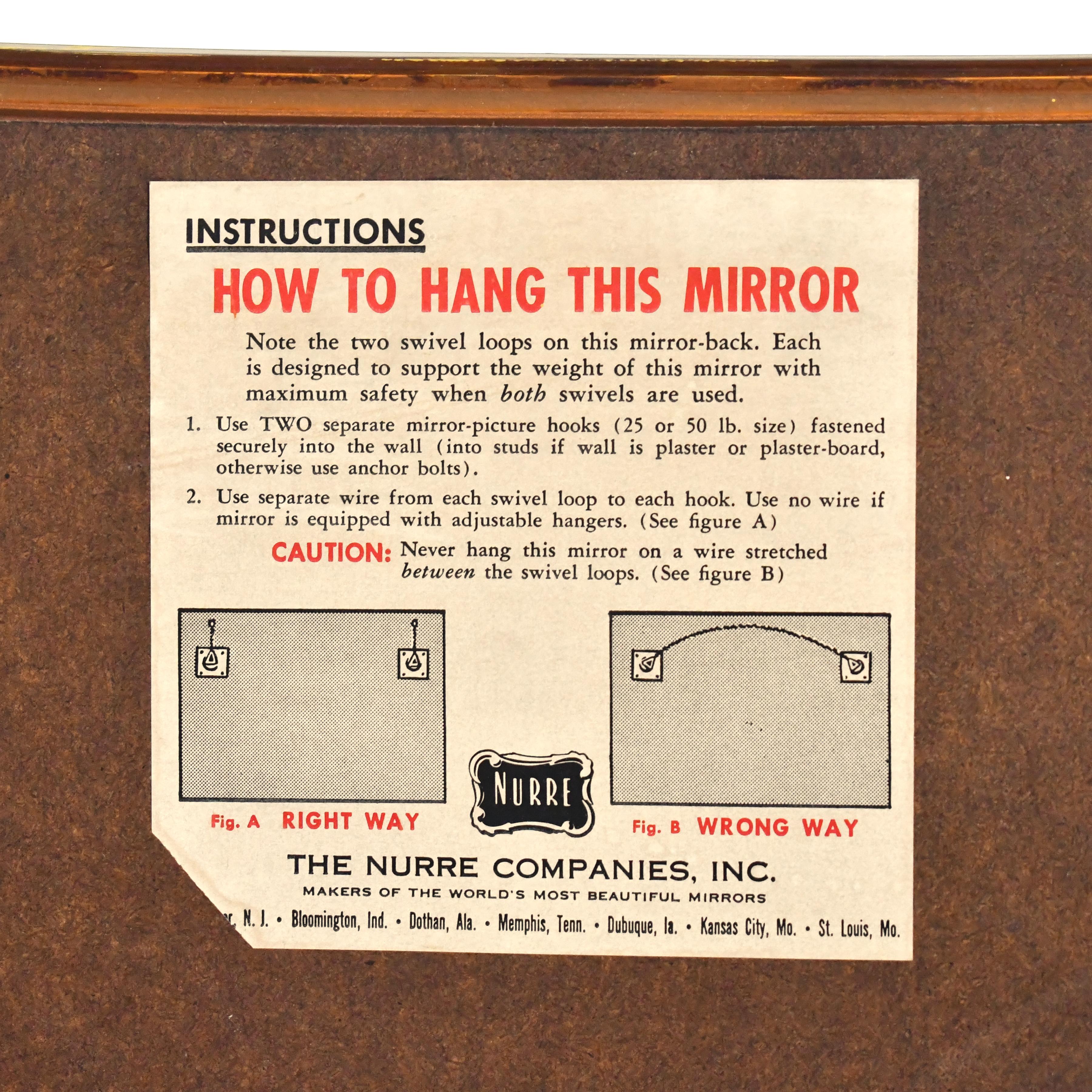 Nurre Brass Framed Wall Mirror 1