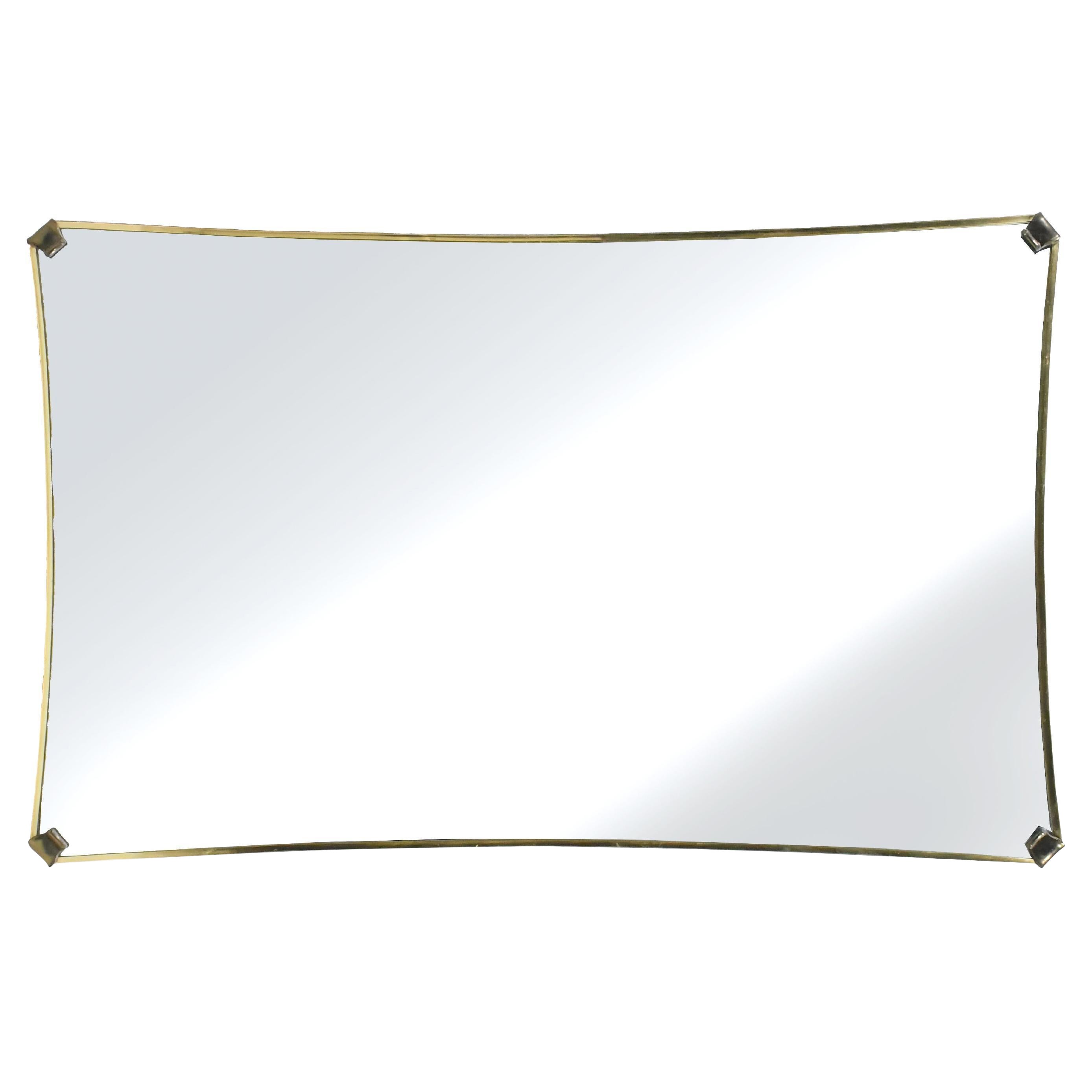 Nurre Brass Framed Wall Mirror