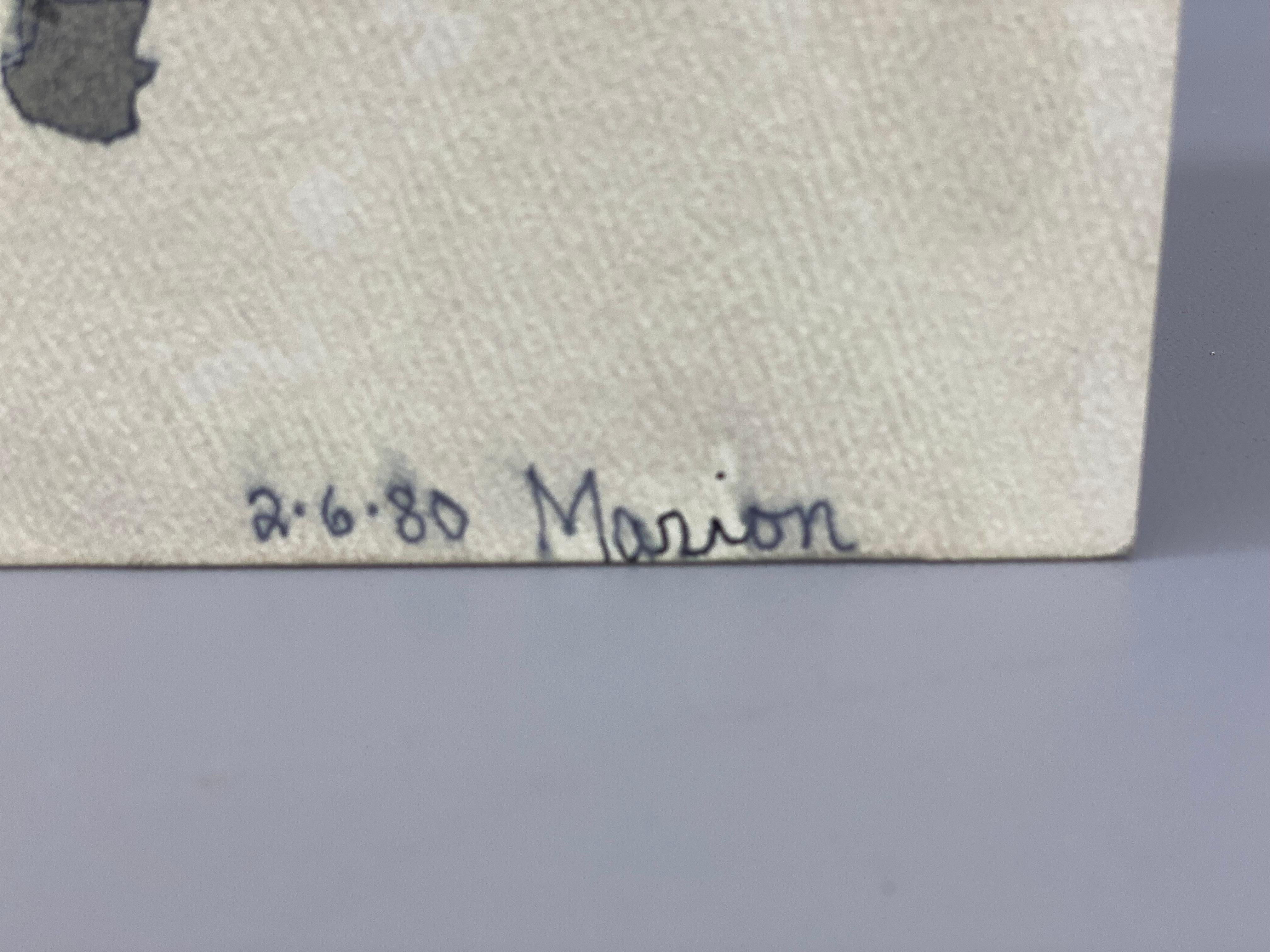 Fin du 20e siècle Infirmière Marion Aquarelle à perspectives multiples de Floss Romm Dworkin, 1980 en vente
