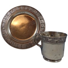 Nursery Rhyme by Gorham Sterling Silver Child's Set 2 Pieces Cup & Plate