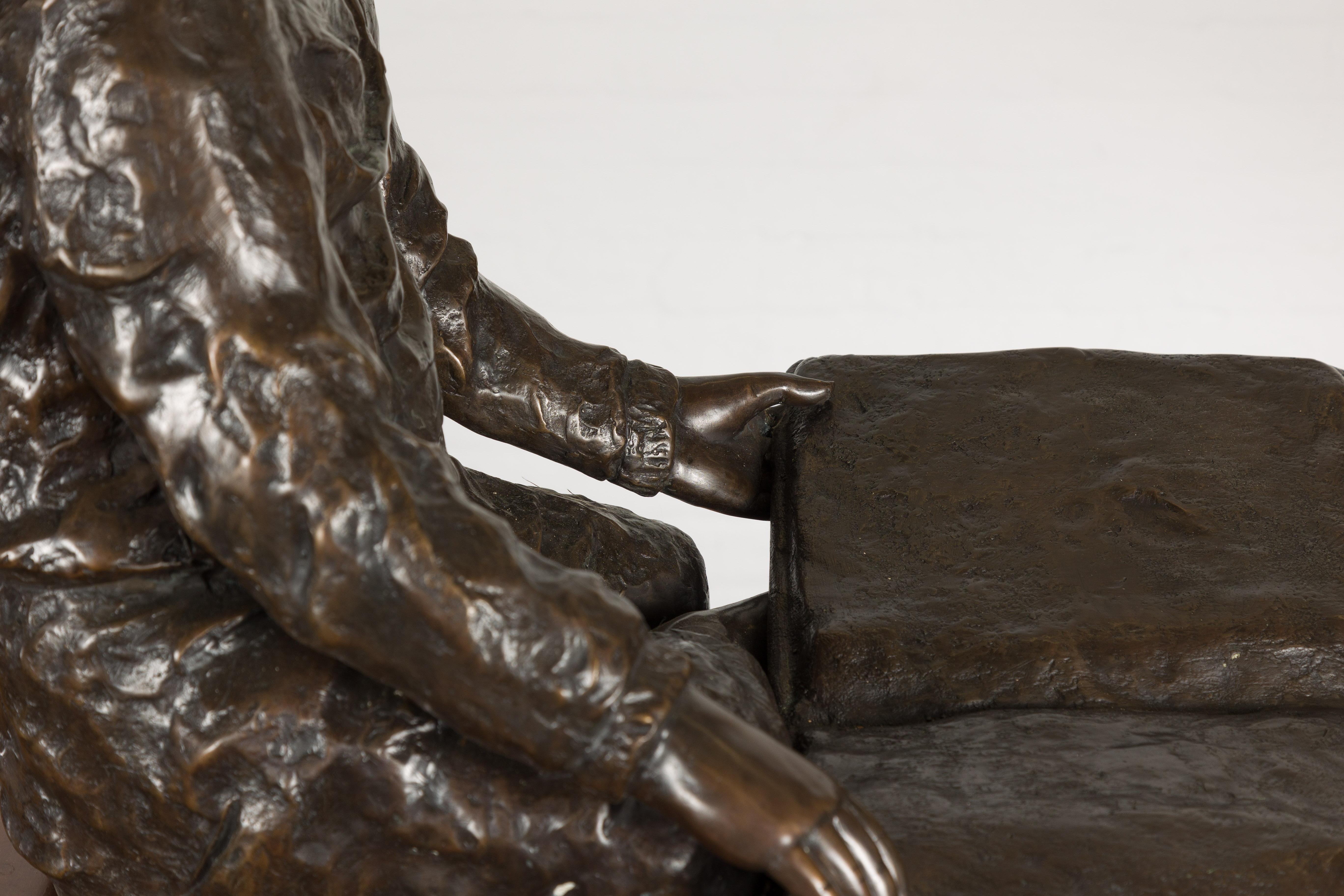 Bronze Sculpture of a Child Reading a Book  For Sale 10