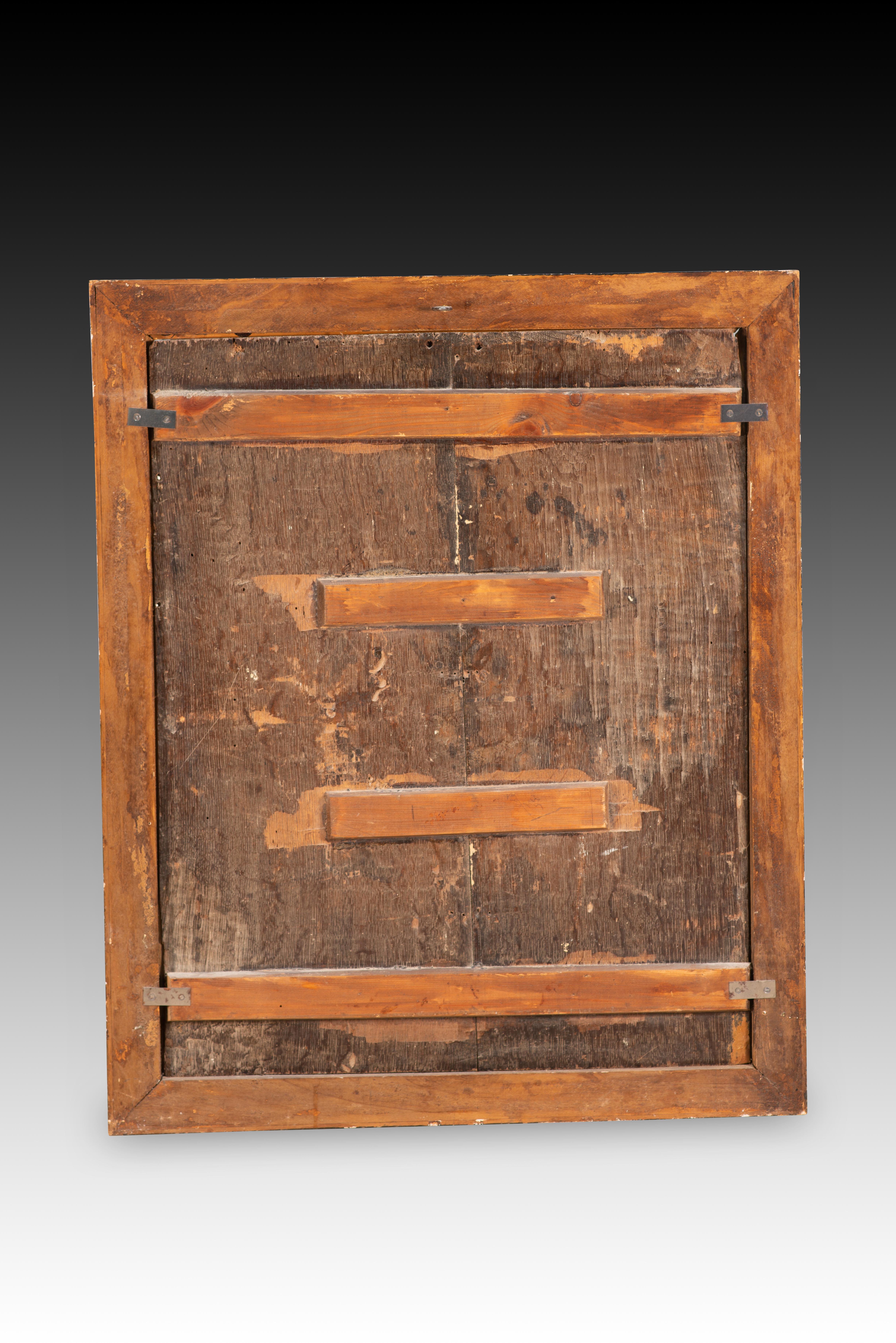 XVIIIe siècle et antérieur Vierge Marie allaitante. Huile sur panneau. École hispano-flamande, XVIe siècle. en vente