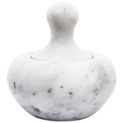 Handmade Nutcracker Pestle in Satin White Carrara Marble