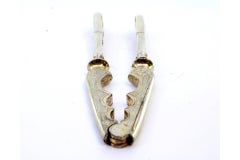 Nutcracker with embossed and crimped silver handles