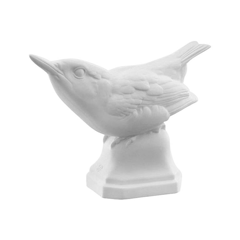 Nuthatch Animal Figure in White Biscuit Porcelain by Nymphenburg For Sale