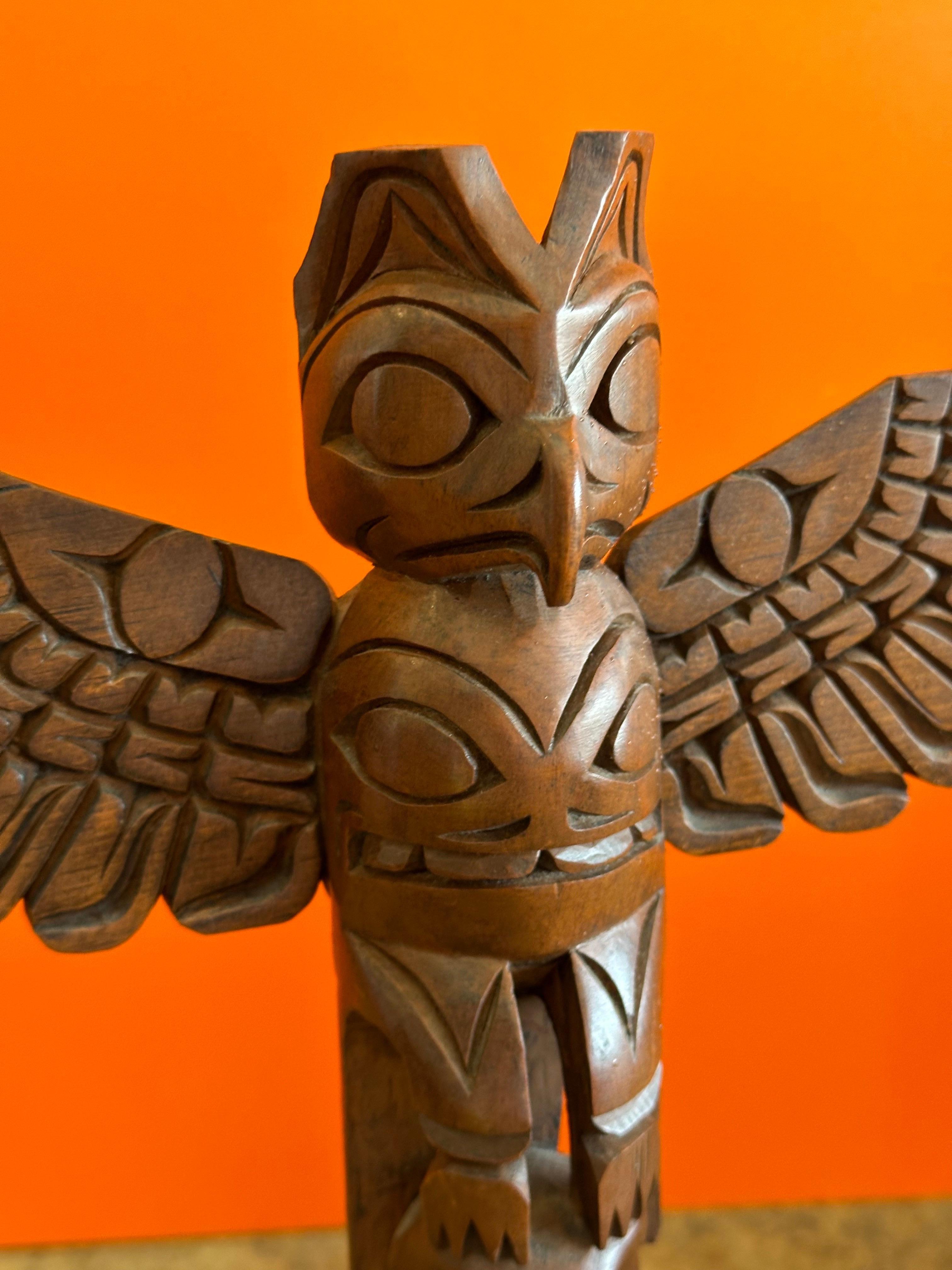 Nuu-chah-nulth Northwest Coast Hand Carved Wood Totem Pole by John Williams 8
