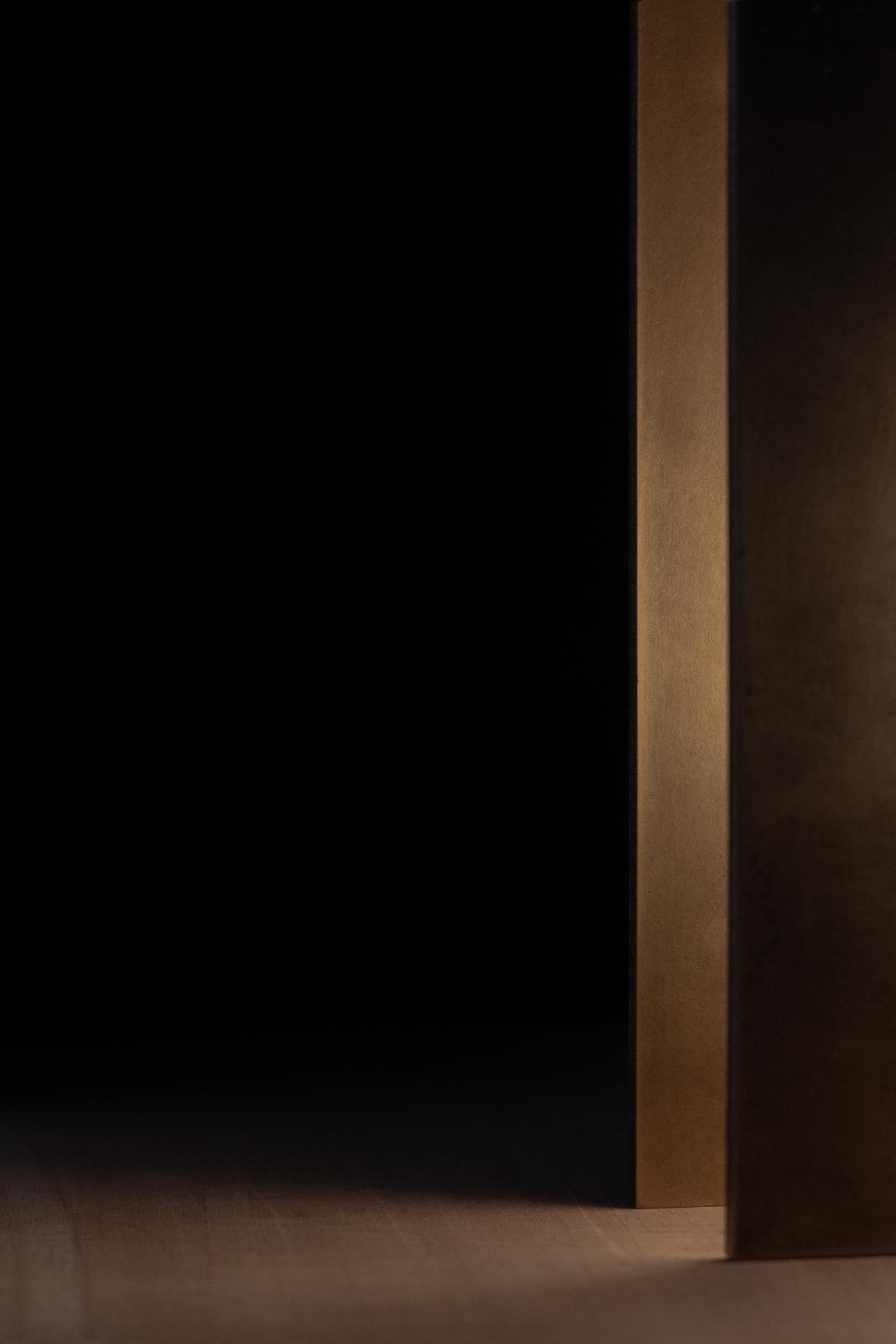 Modern Nuum Table Lamp in Aged Brass with Opal Glass Sphere by Nuumbra For Sale