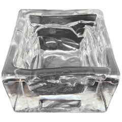 Nuutajärvi Arktis Bowl Small by Björn Weckström, Scandinavian Modern Art Glass