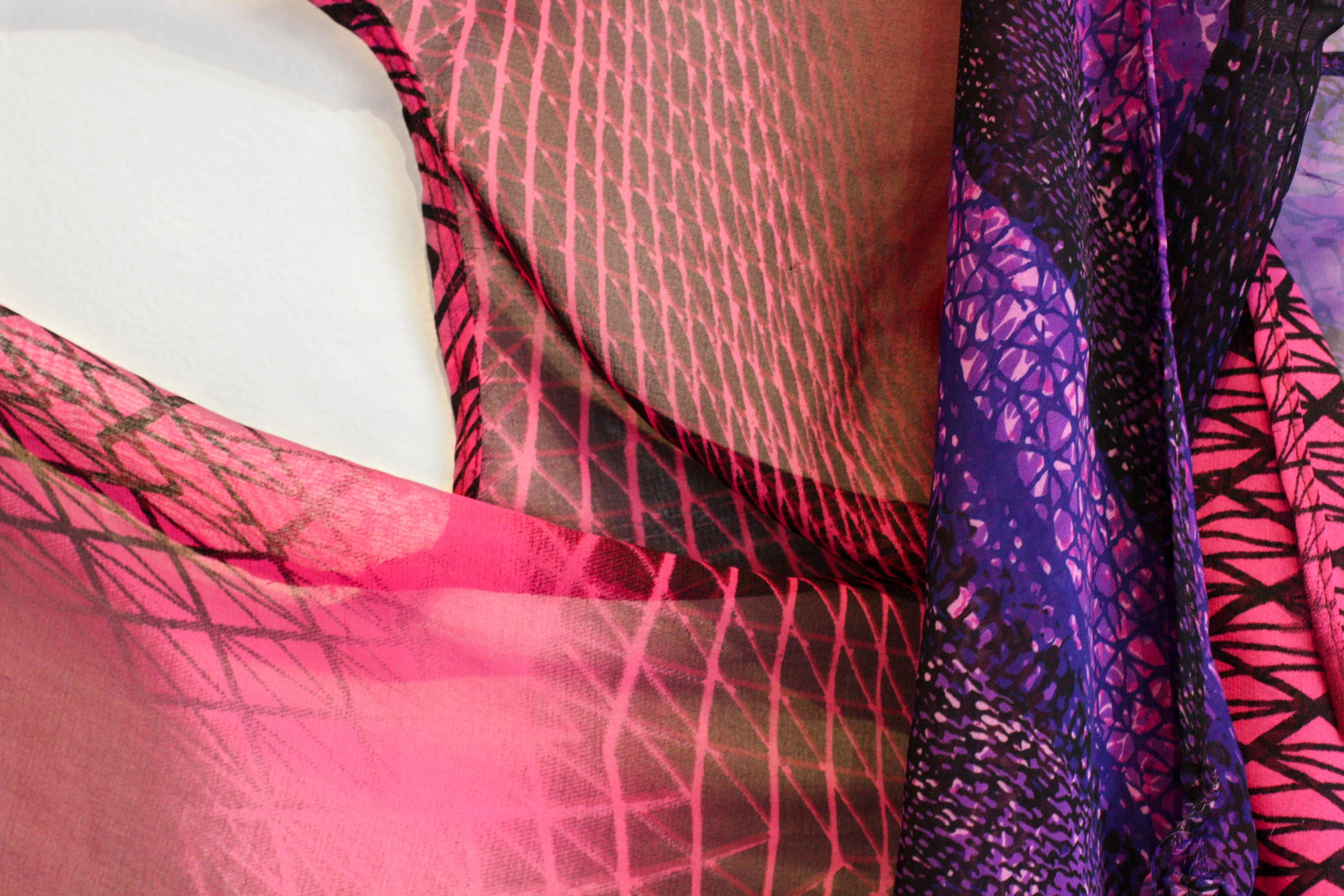 4 sisters, 3 dresses- Mixed Media, Fabric, Textile, Thread, Tapestry, Red - Contemporary Mixed Media Art by Nuveen Barwari