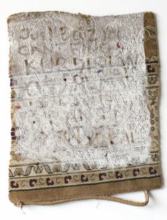 Cut from the same rug- Mixed Media, Acrylic Paint, Fabric, Rug, Carpet, Text