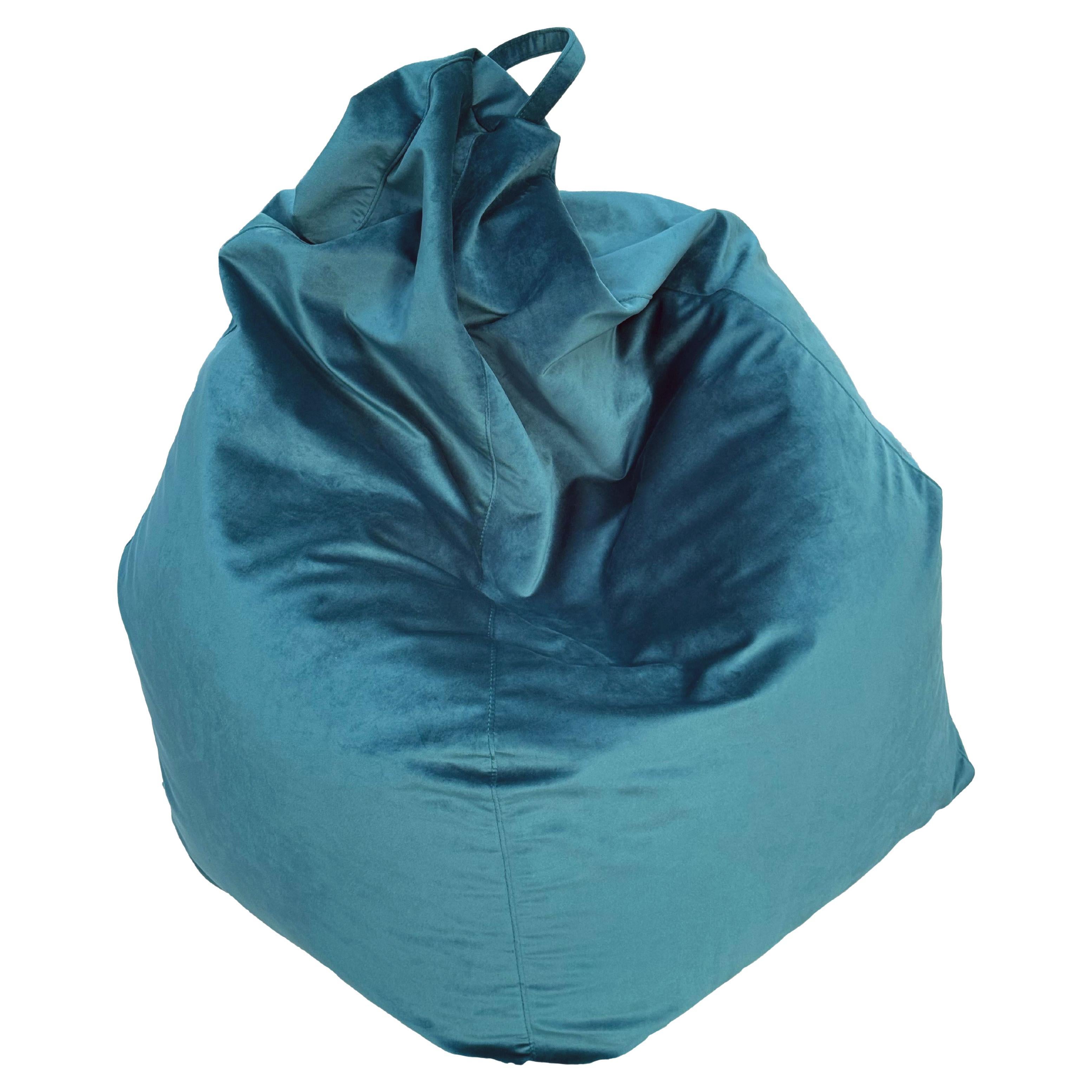 Nuvia, seduta a sacco moderna  in velluto in vendita