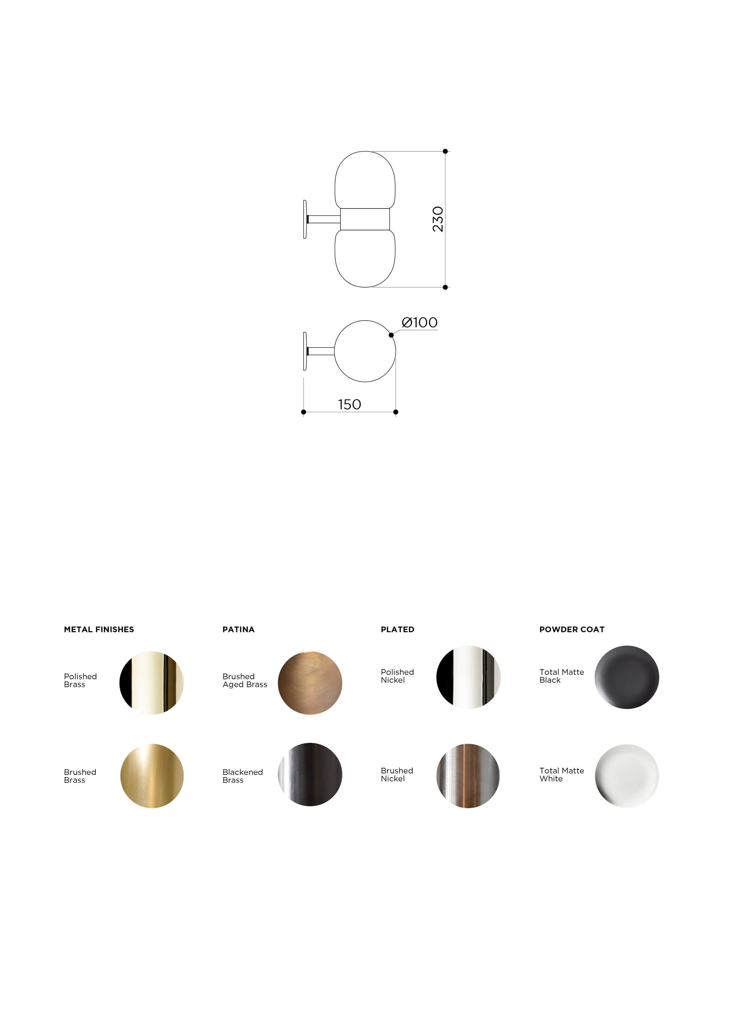 Nuvol Double Brass Wall Light by Contain 3