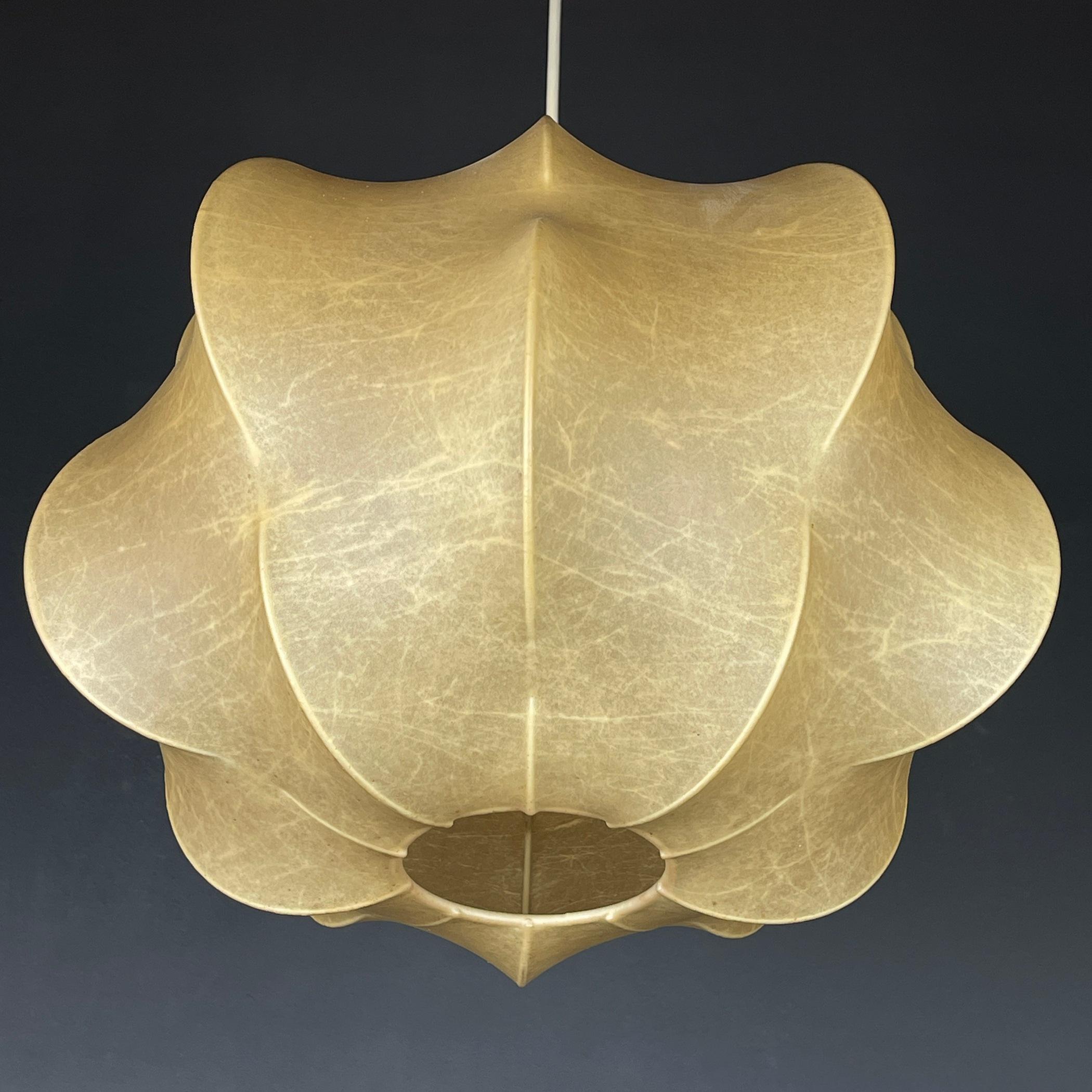 Plastic Nuvola Cocoon Chandelier by Tobia Scarpa for Flos, Italy 1962 For Sale