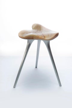 Nuvola Hocker aus persischem Onyx und Aluminium von Stephen Shaheen