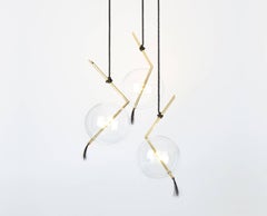 Nuvola Three Lights Sculptural Minimalist Chandelier / Pendant