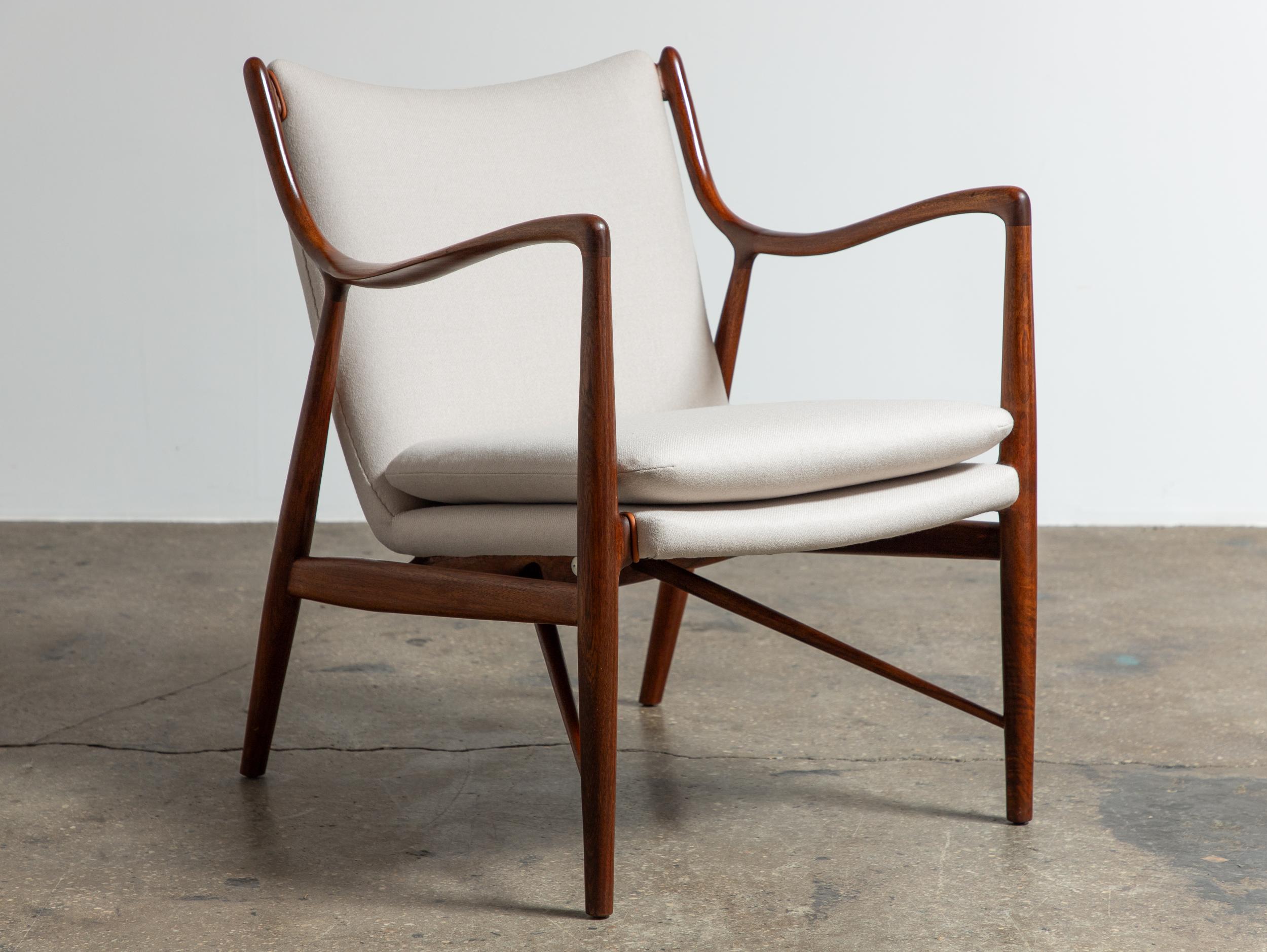 NV 45 Designed by Finn Juhl - Walnut Model 45 Lounge Chair by Baker ...