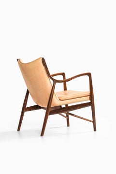 Sillón NV-45 de palisandro y cuero de Finn Juhl, 1945
