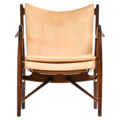 Sillón NV-45 de palisandro y cuero de Finn Juhl, 1945