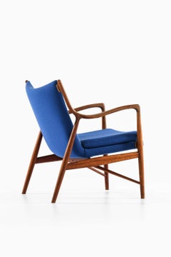 NV-45 Easy Chair in Teak, Leather & Wool by Finn Juhl, 1945