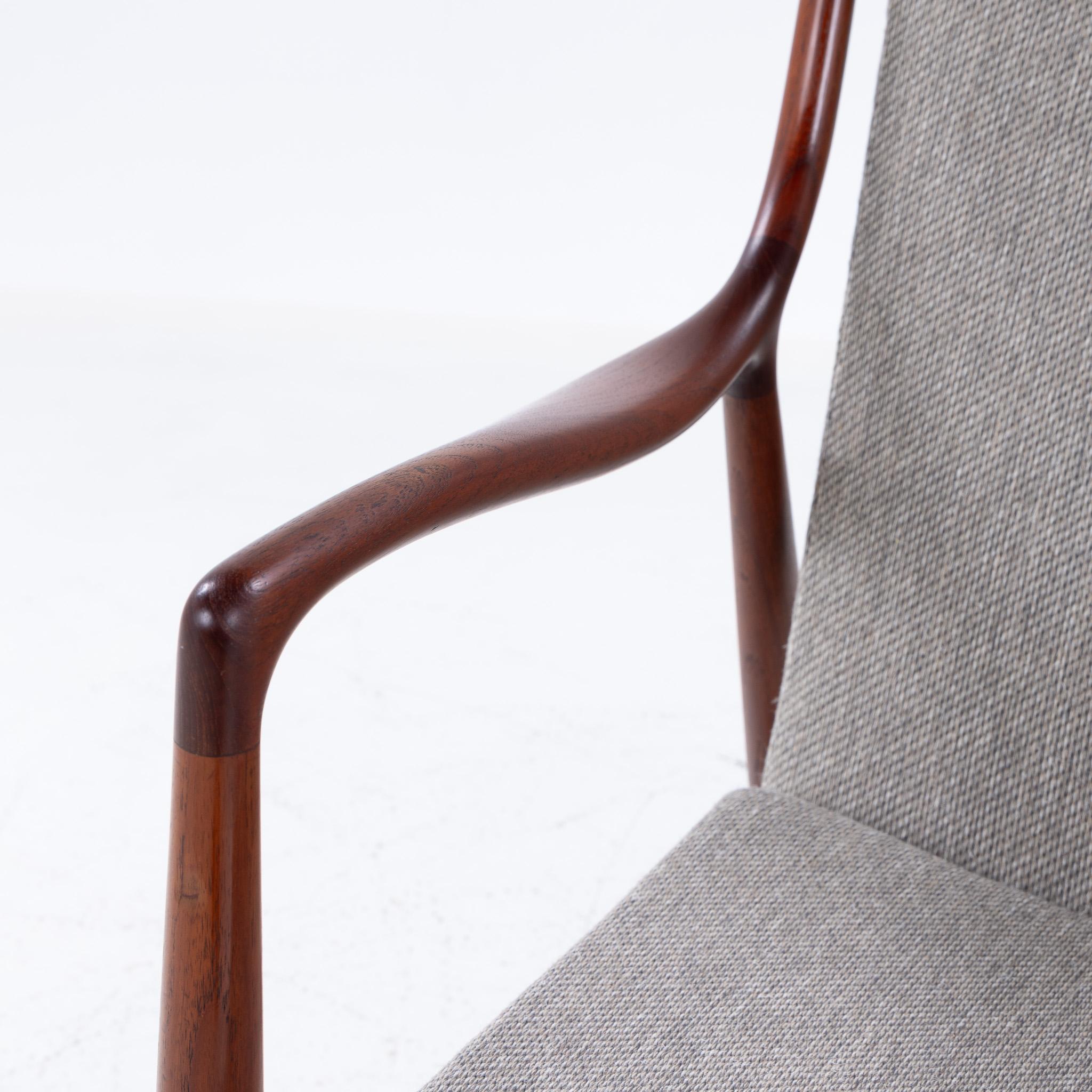 Textile NV 45 - Rare easy chair in solid teak by Finn Juhl