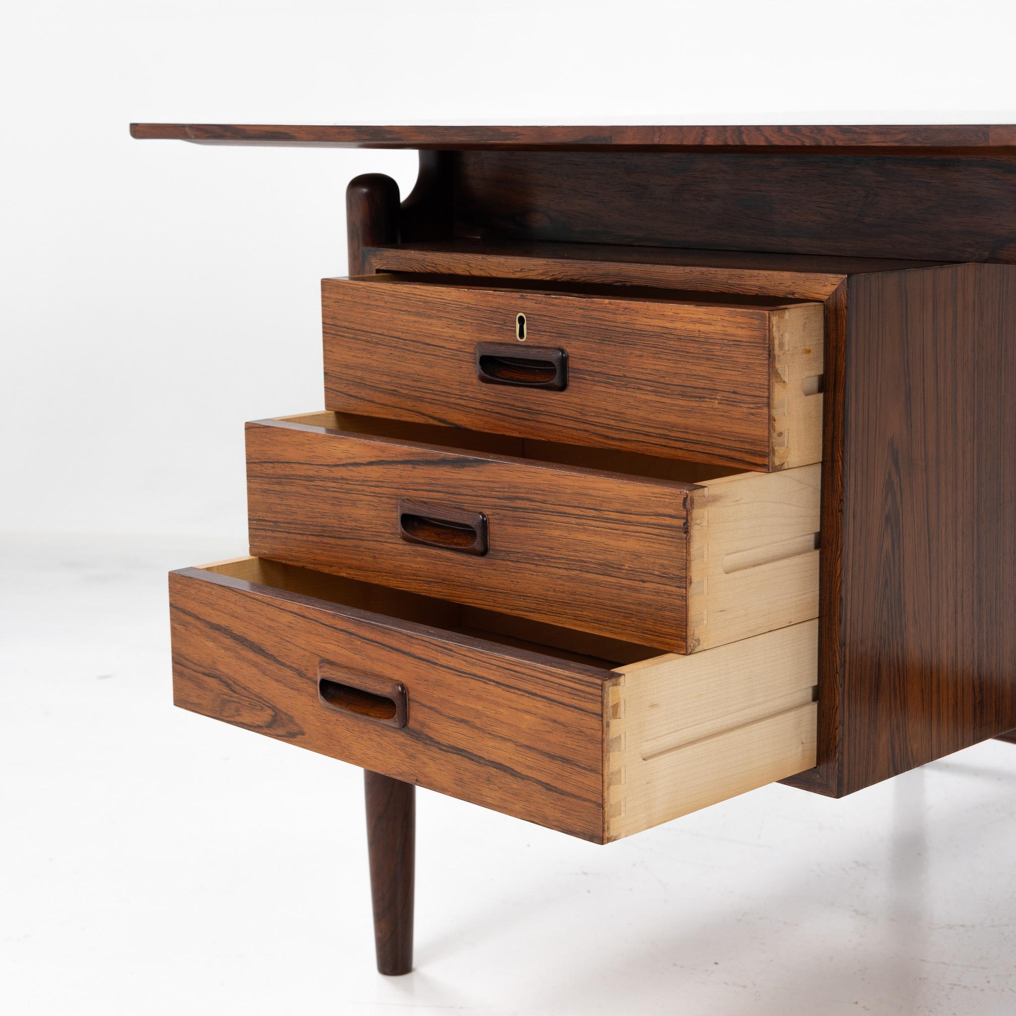 Mid-Century Modern Rare desk in rosewood (model NV-50) by Finn Juhl